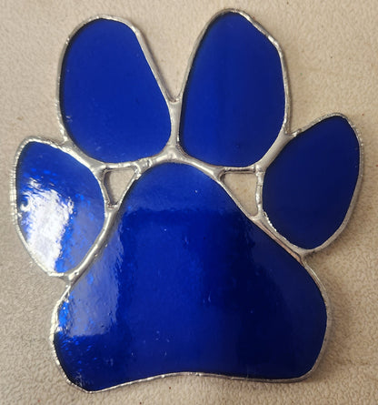 Dog Paw Suncatcher, Stained Glass, Hand Crafted, Unique