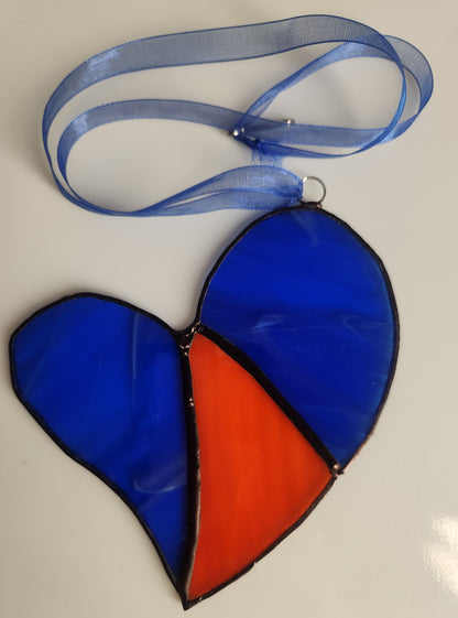 Heart Suncatcher, Stained Glass, Hand Crafted, Unique