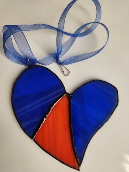 Heart Suncatcher, Stained Glass, Hand Crafted, Unique