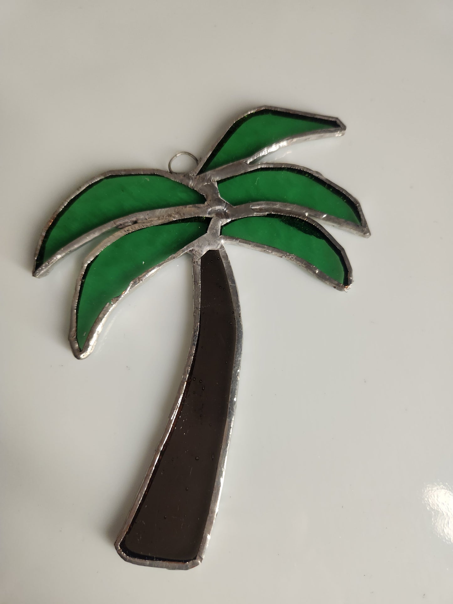 Palm Tree, Suncatcher, Stained Glass, Hand Crafted, Unique