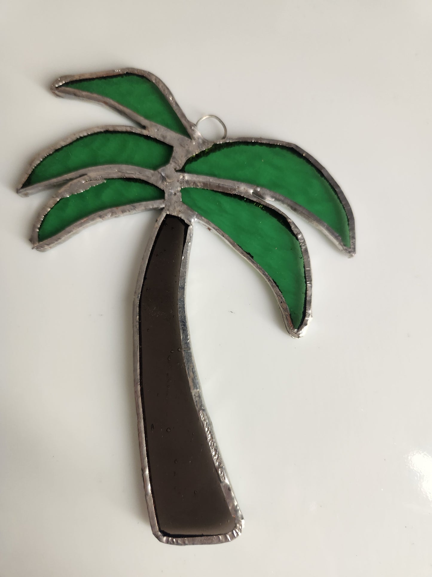 Palm Tree, Suncatcher, Stained Glass, Hand Crafted, Unique