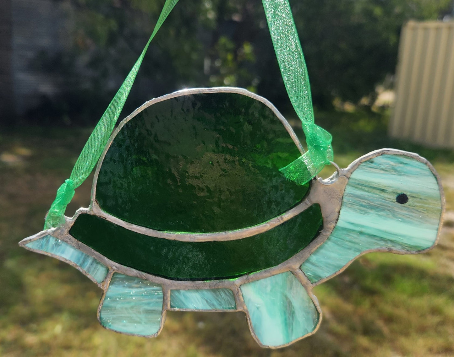 Turtle, Suncatcher, Stained Glass, Hand Crafted, Unique