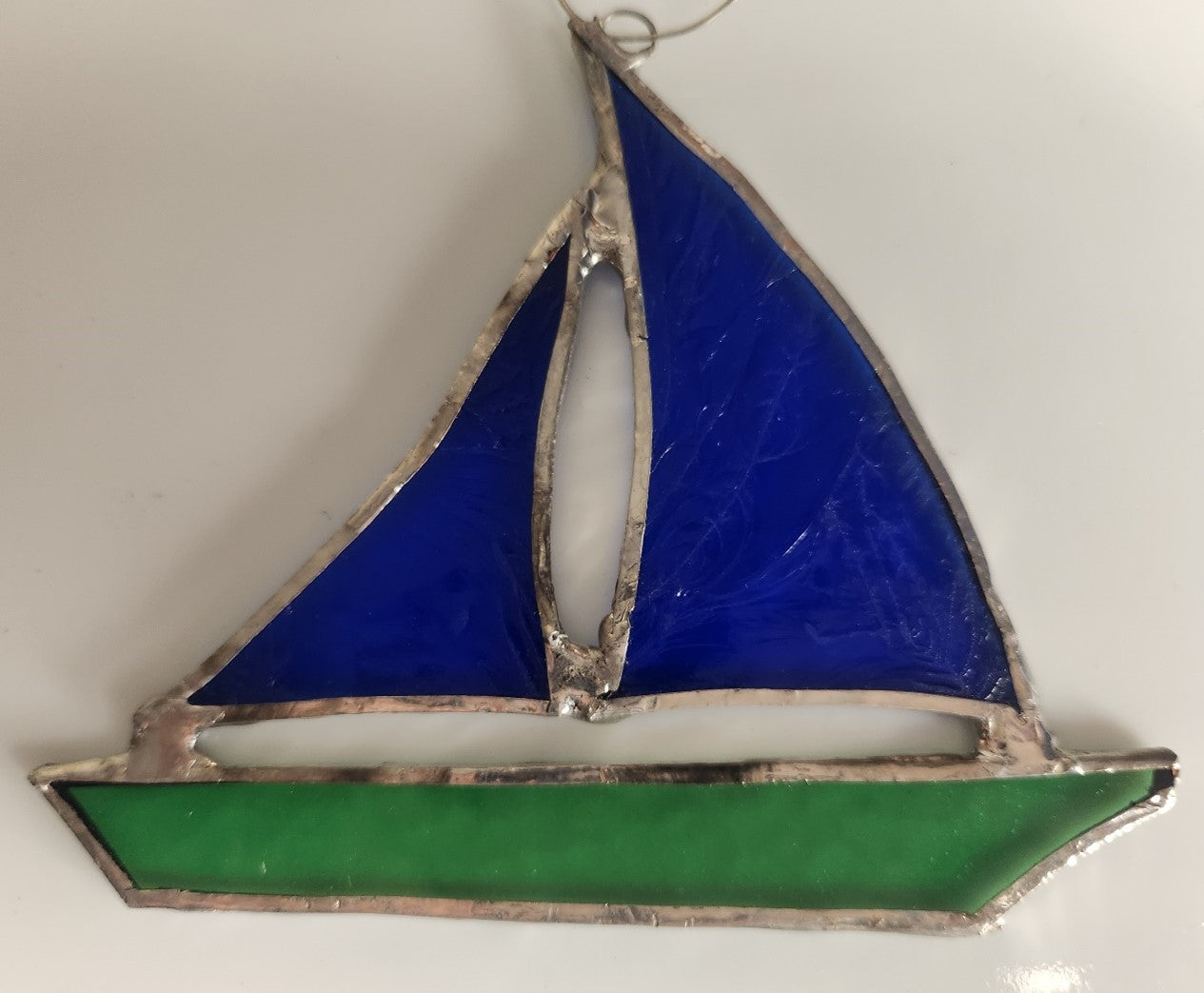 Sailboat, Suncatcher, Stained Glass, Hand Crafted, Unique