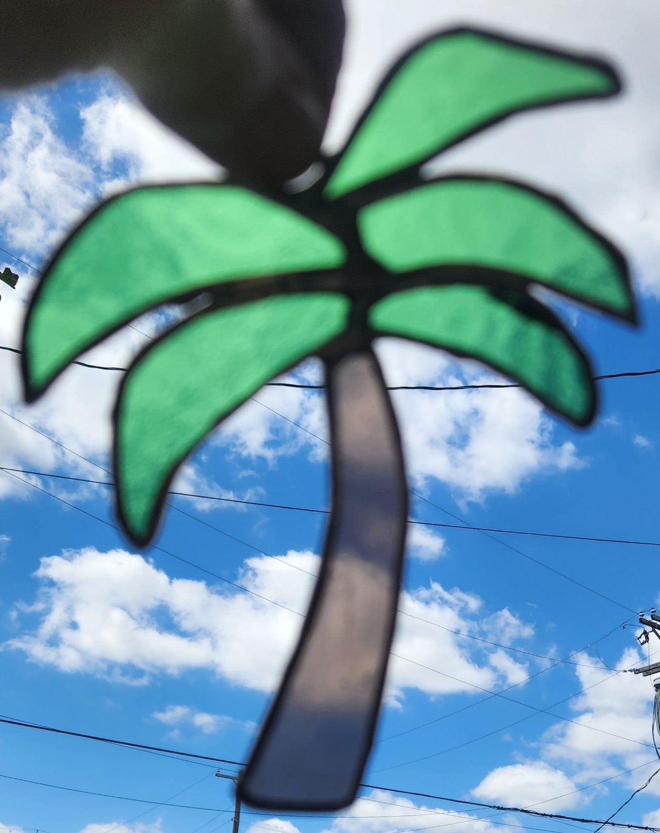 Palm Tree, Suncatcher, Stained Glass, Hand Crafted, Unique