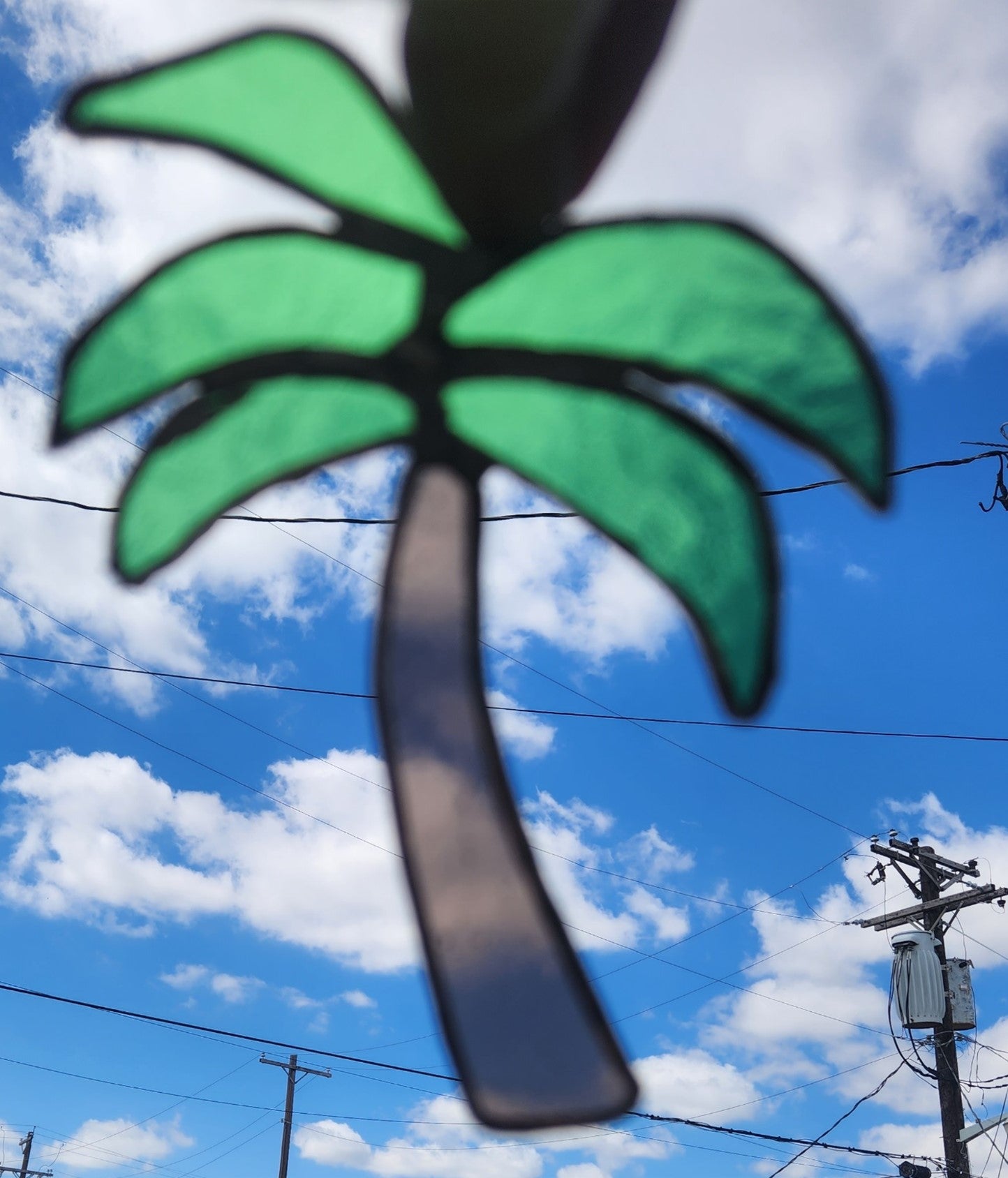 Palm Tree, Suncatcher, Stained Glass, Hand Crafted, Unique