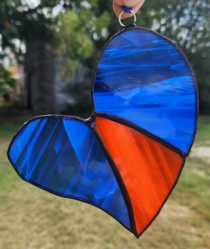 Heart Suncatcher, Stained Glass, Hand Crafted, Unique